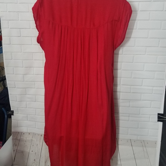 Forever 21 Red Shirt Dress - Picture 3 of 11